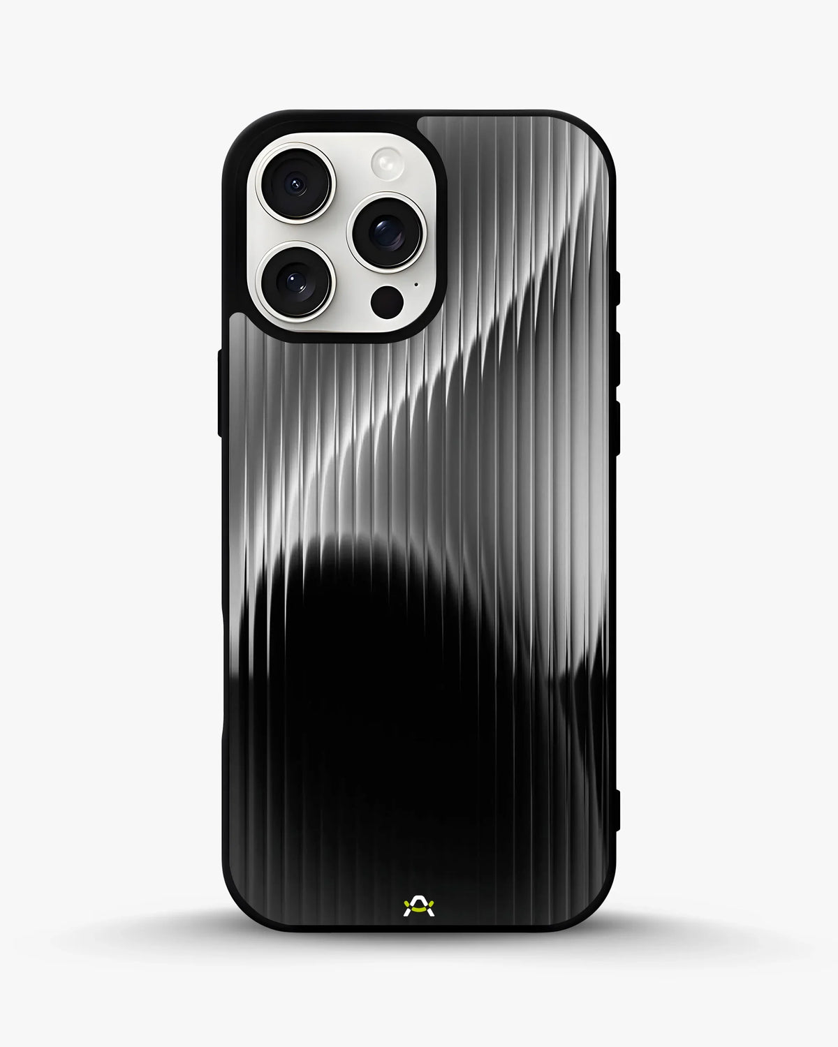 Gradient Stripes Phone Case - Black & Silver Abstract Print for iPhone, Samsung, Pixel, OnePlus & Vivo