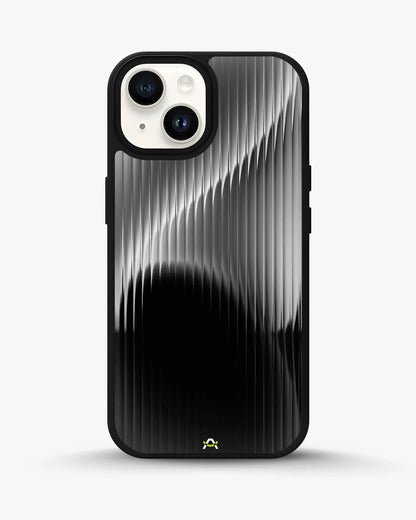 Gradient Stripes Phone Case - Black & Silver Abstract Print for iPhone, Samsung, Pixel, OnePlus & Vivo
