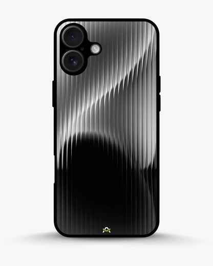 Gradient Stripes Phone Case - Black & Silver Abstract Print for iPhone, Samsung, Pixel, OnePlus & Vivo