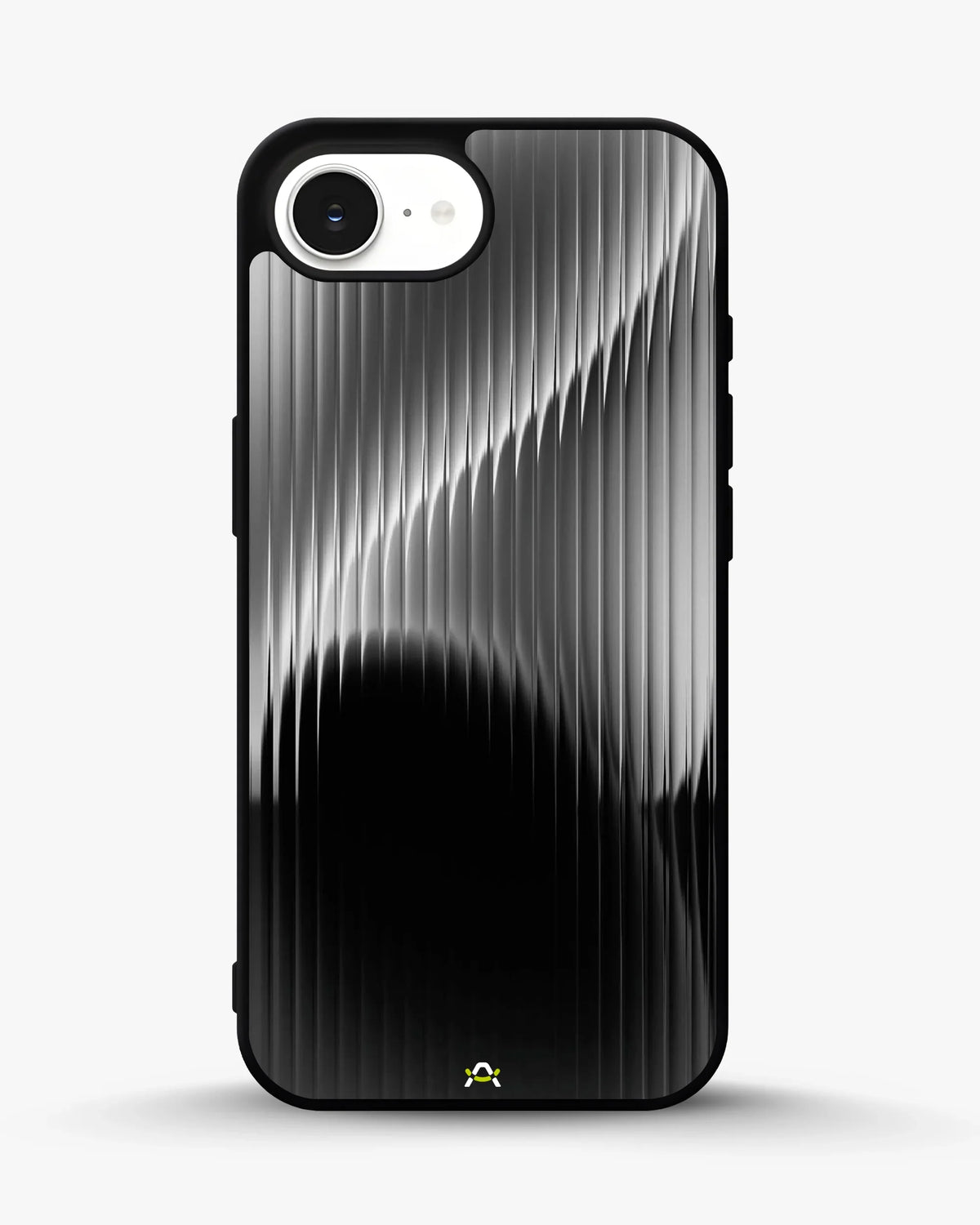 Gradient Stripes Phone Case - Black & Silver Abstract Print for iPhone, Samsung, Pixel, OnePlus & Vivo