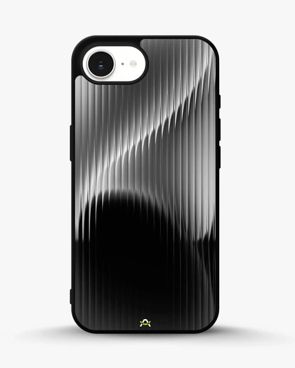 Gradient Stripes Phone Case - Black & Silver Abstract Print for iPhone, Samsung, Pixel, OnePlus & Vivo