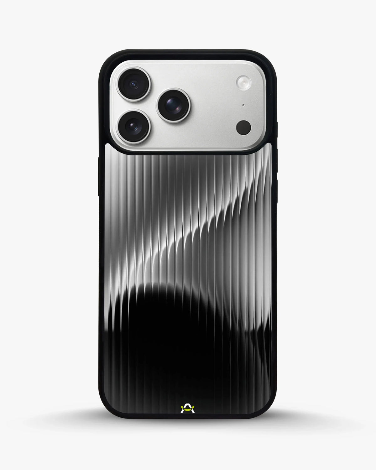 Gradient Stripes Phone Case - Black & Silver Abstract Print for iPhone, Samsung, Pixel, OnePlus & Vivo