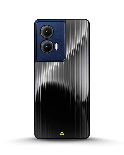 Gradient Stripes Phone Case - Black & Silver Abstract Print for iPhone, Samsung, Pixel, OnePlus & Vivo