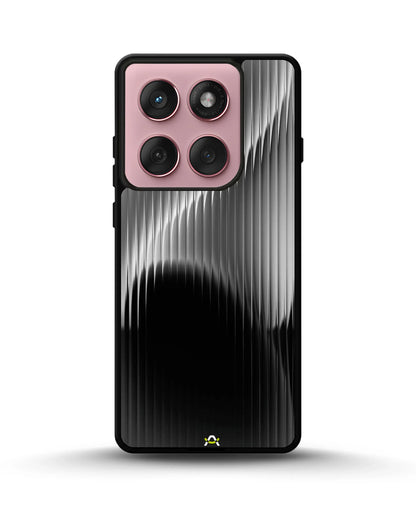 Gradient Stripes Phone Case - Black & Silver Abstract Print for iPhone, Samsung, Pixel, OnePlus & Vivo