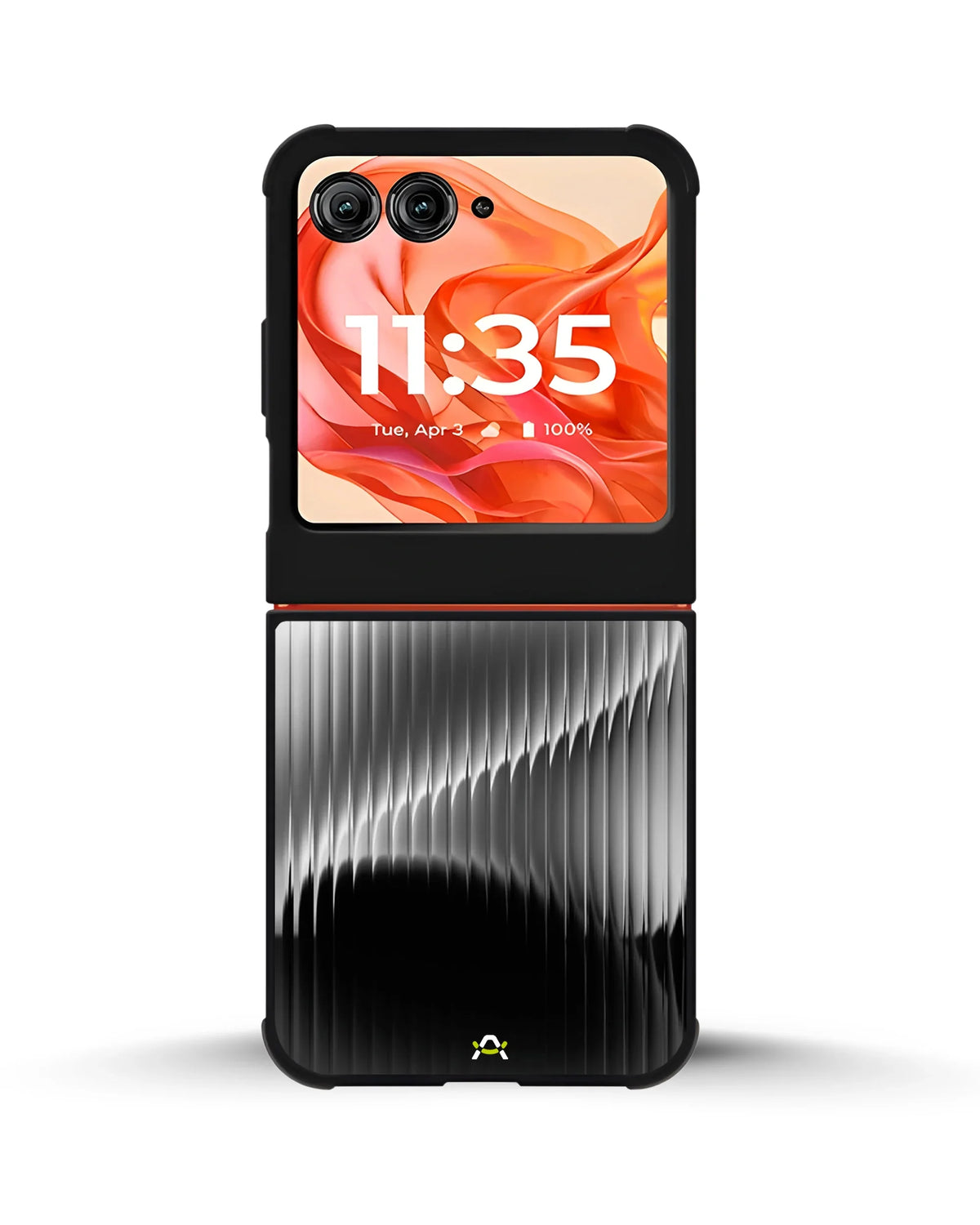 Gradient Stripes Phone Case - Black & Silver Abstract Print for iPhone, Samsung, Pixel, OnePlus & Vivo
