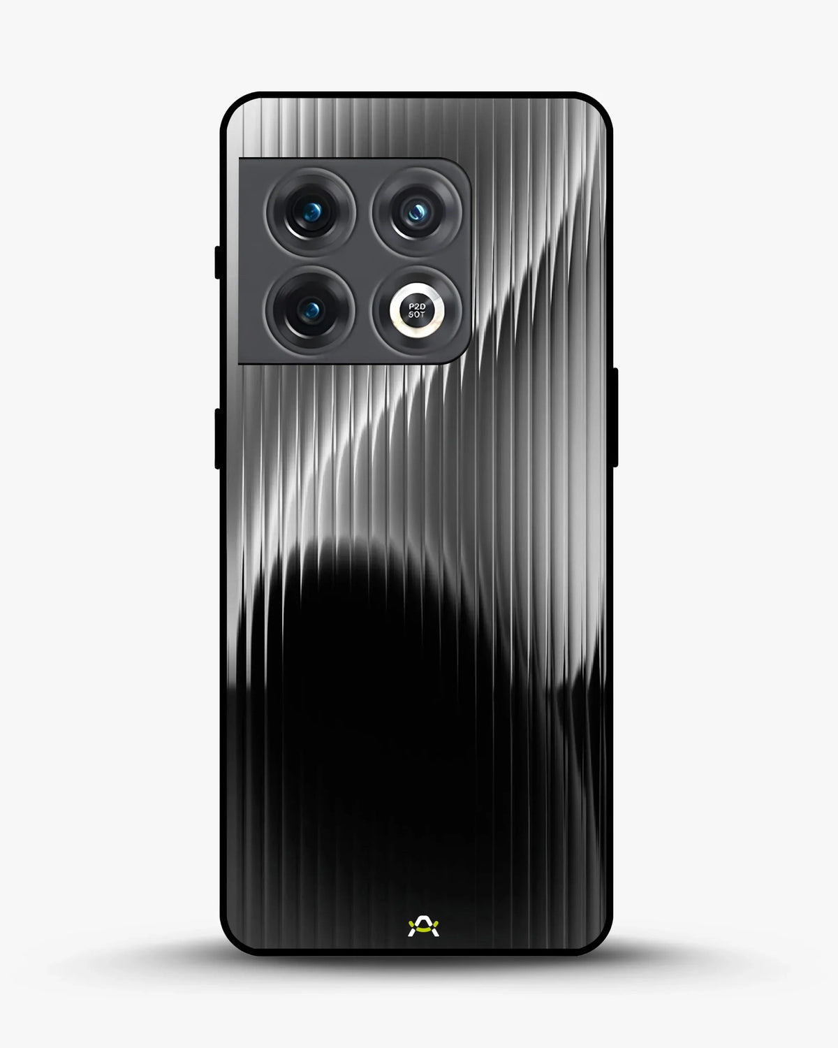 Gradient Stripes Phone Case - Black & Silver Abstract Print for iPhone, Samsung, Pixel, OnePlus & Vivo
