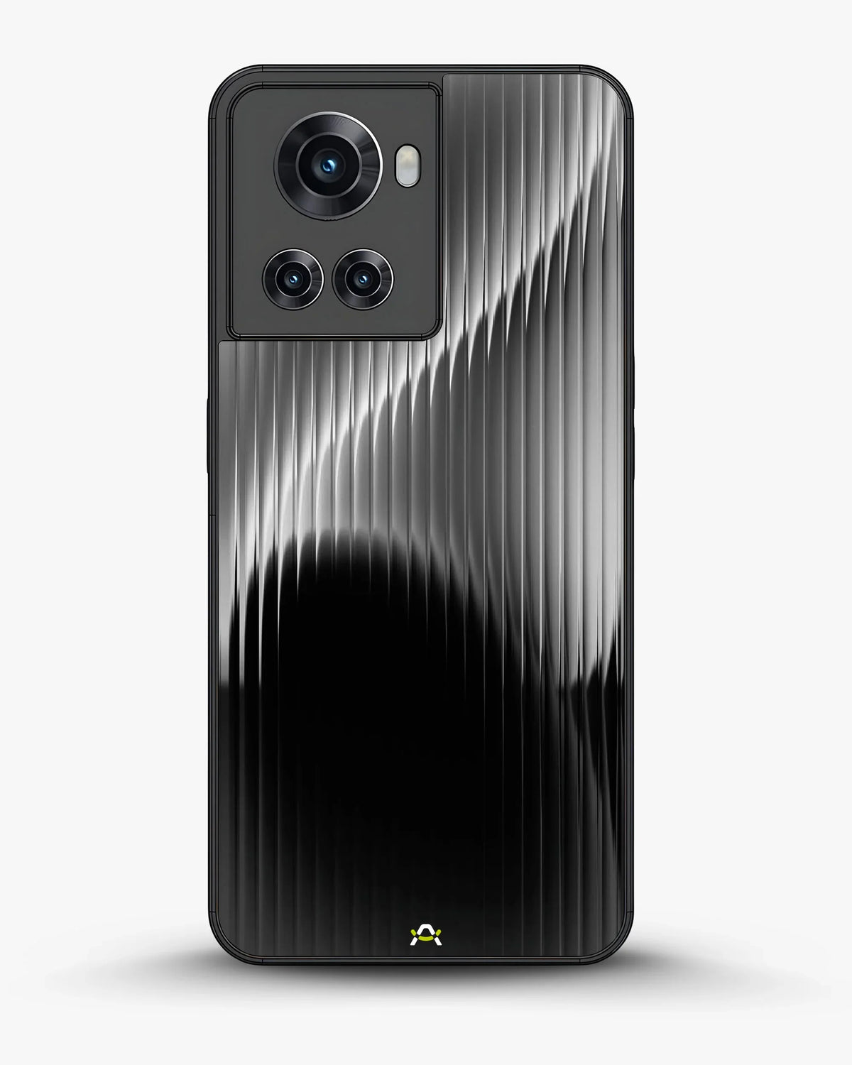 Gradient Stripes Phone Case - Black & Silver Abstract Print for iPhone, Samsung, Pixel, OnePlus & Vivo
