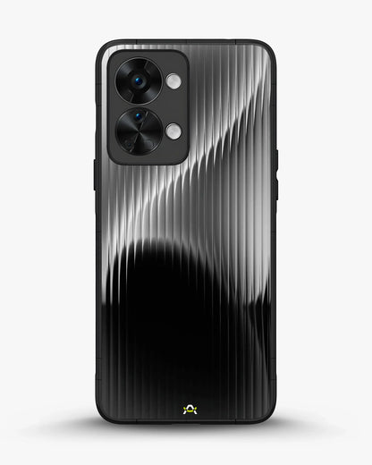 Gradient Stripes Phone Case - Black & Silver Abstract Print for iPhone, Samsung, Pixel, OnePlus & Vivo