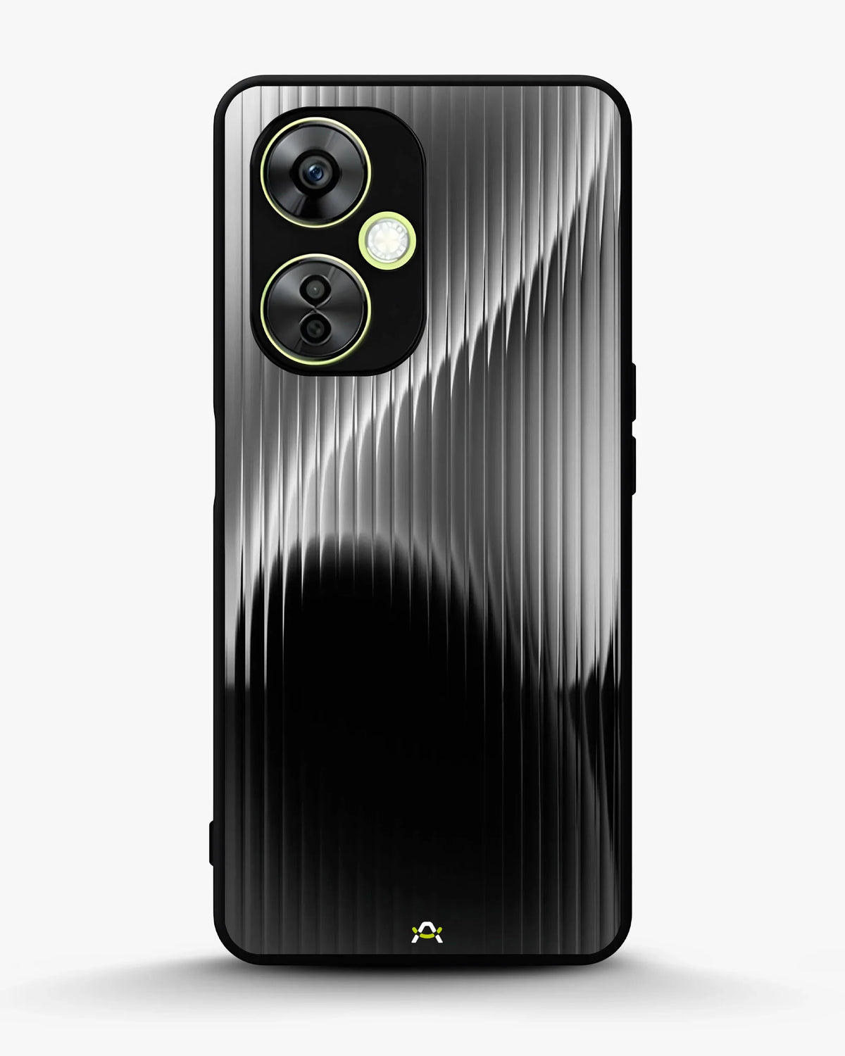 Gradient Stripes Phone Case - Black & Silver Abstract Print for iPhone, Samsung, Pixel, OnePlus & Vivo