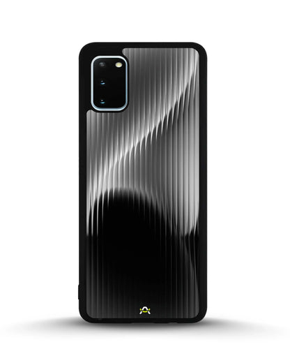Gradient Stripes Phone Case - Black & Silver Abstract Print for iPhone, Samsung, Pixel, OnePlus & Vivo
