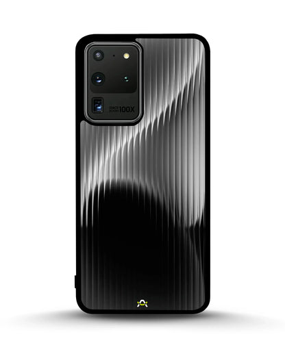Gradient Stripes Phone Case - Black & Silver Abstract Print for iPhone, Samsung, Pixel, OnePlus & Vivo