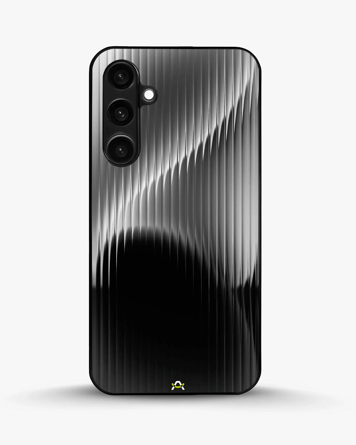 Gradient Stripes Phone Case - Black & Silver Abstract Print for iPhone, Samsung, Pixel, OnePlus & Vivo