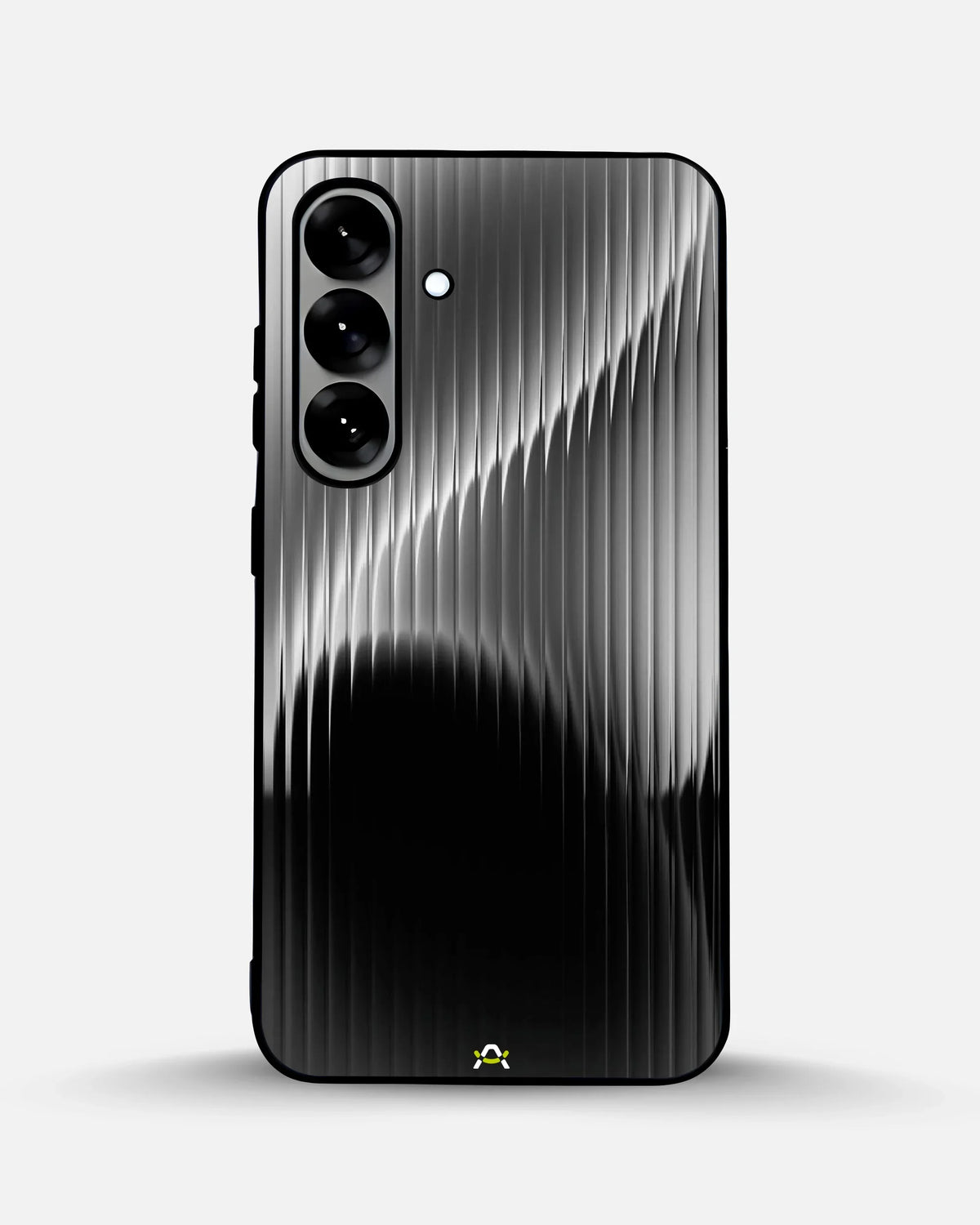Gradient Stripes Phone Case - Black & Silver Abstract Print for iPhone, Samsung, Pixel, OnePlus & Vivo