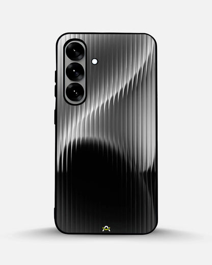 Gradient Stripes Phone Case - Black & Silver Abstract Print for iPhone, Samsung, Pixel, OnePlus & Vivo