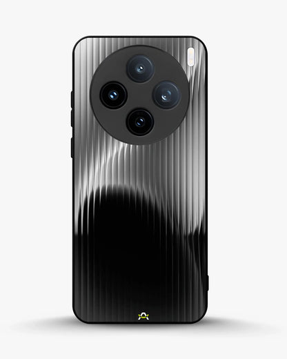 Gradient Stripes Phone Case - Black & Silver Abstract Print for iPhone, Samsung, Pixel, OnePlus & Vivo