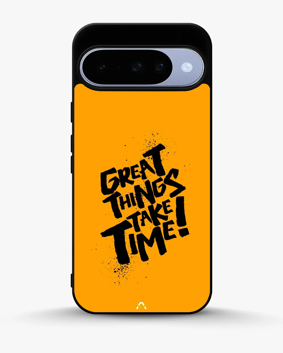 Great Things Take Time Phone Case - Bold Orange Typography for iPhone, Samsung, Pixel, OnePlus & Vivo