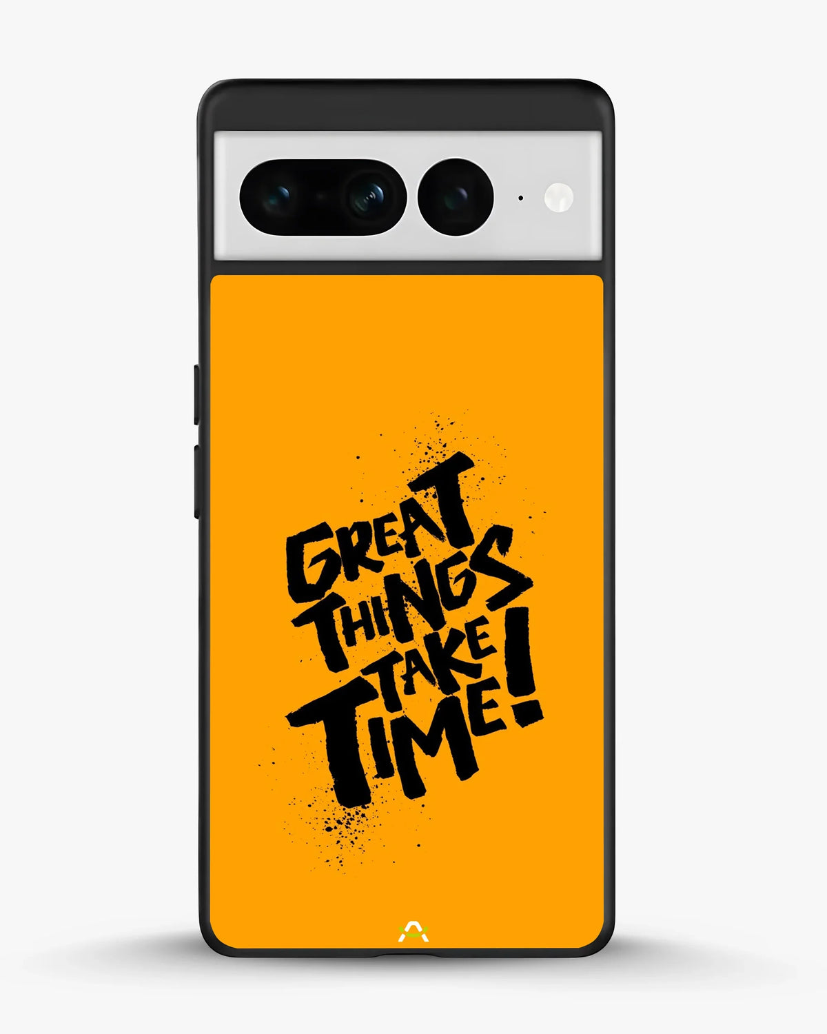 Great Things Take Time Phone Case - Bold Orange Typography for iPhone, Samsung, Pixel, OnePlus & Vivo