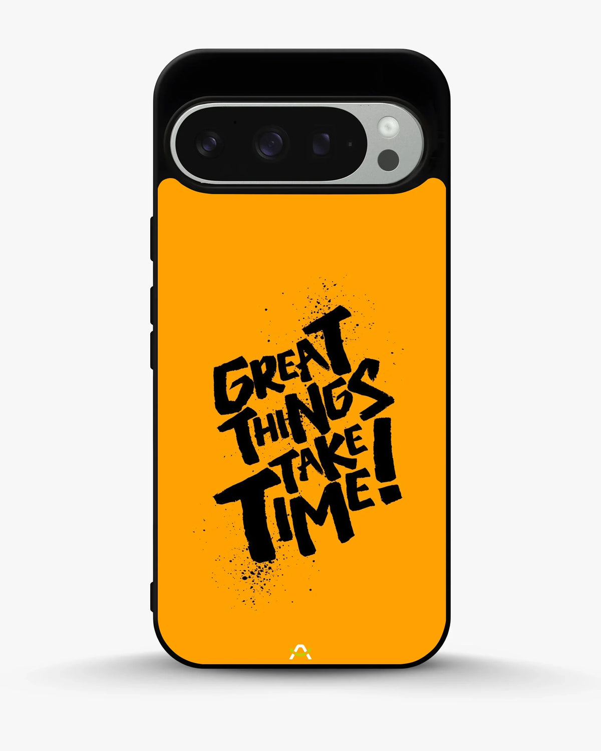 Great Things Take Time Phone Case - Bold Orange Typography for iPhone, Samsung, Pixel, OnePlus & Vivo