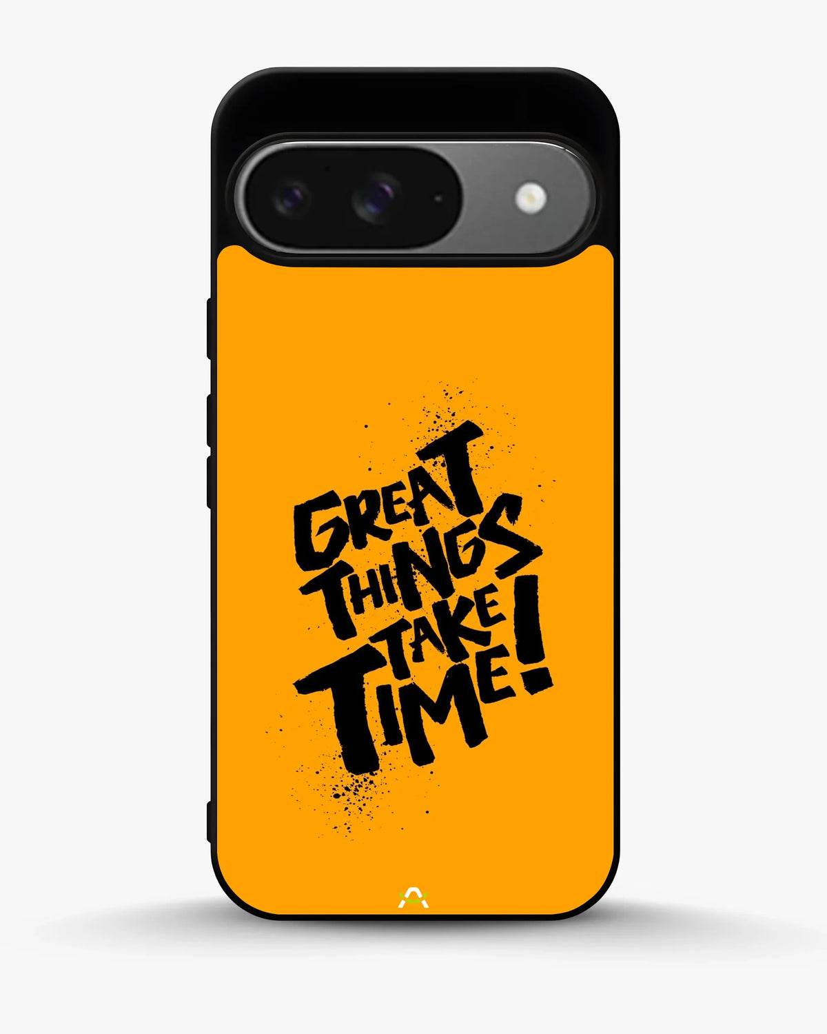 Great Things Take Time Phone Case - Bold Orange Typography for iPhone, Samsung, Pixel, OnePlus & Vivo