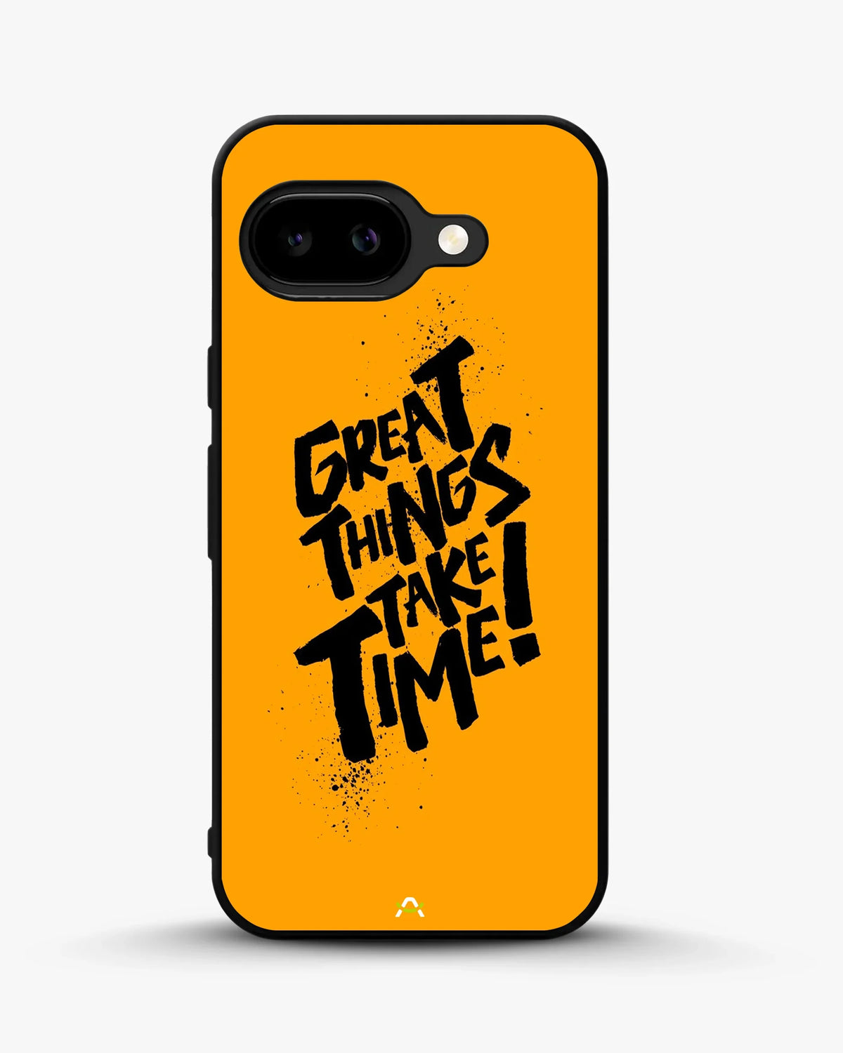 Great Things Take Time Phone Case - Bold Orange Typography for iPhone, Samsung, Pixel, OnePlus & Vivo