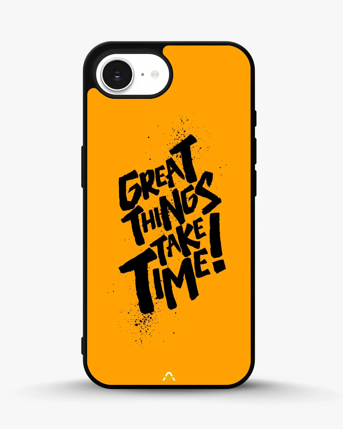 Great Things Take Time Phone Case - Bold Orange Typography for iPhone, Samsung, Pixel, OnePlus & Vivo