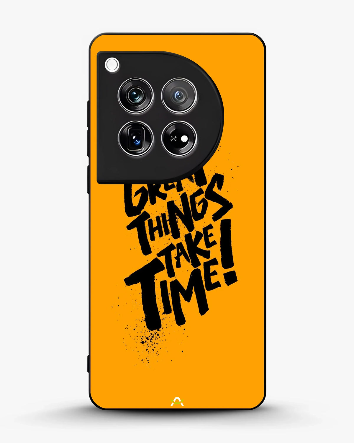 Great Things Take Time Phone Case - Bold Orange Typography for iPhone, Samsung, Pixel, OnePlus & Vivo