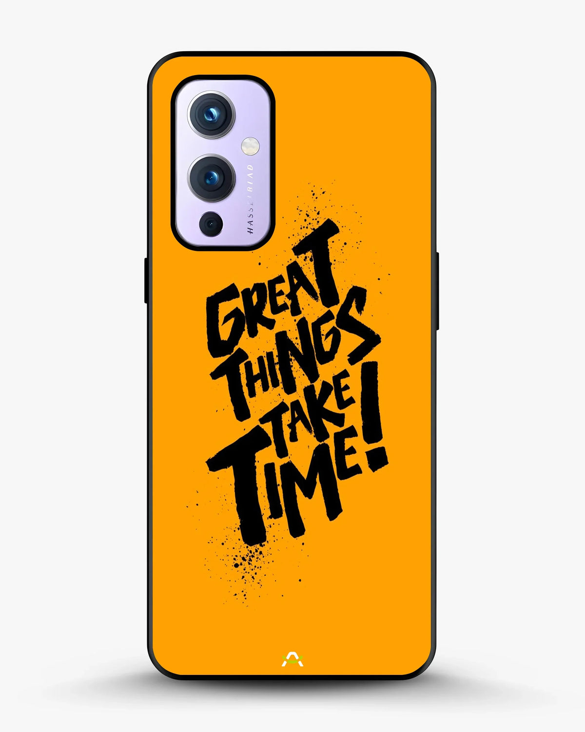 Great Things Take Time Phone Case - Bold Orange Typography for iPhone, Samsung, Pixel, OnePlus & Vivo