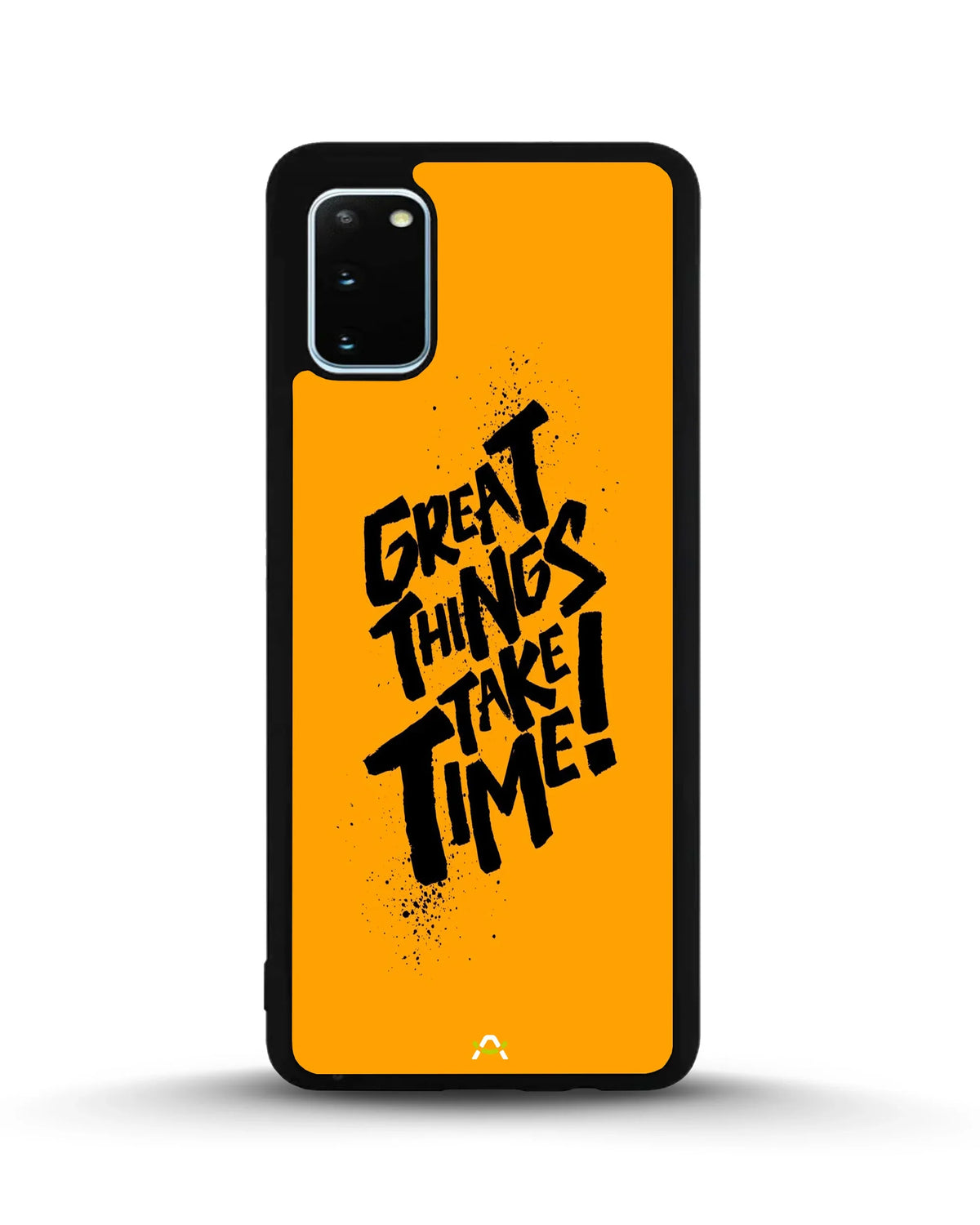 Great Things Take Time Phone Case - Bold Orange Typography for iPhone, Samsung, Pixel, OnePlus & Vivo