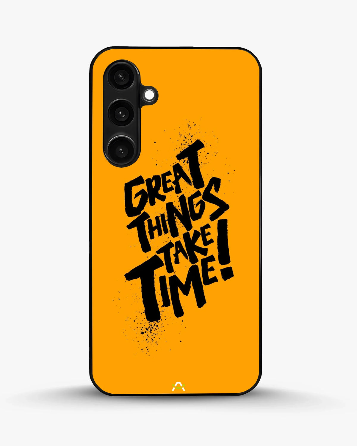 Great Things Take Time Phone Case - Bold Orange Typography for iPhone, Samsung, Pixel, OnePlus & Vivo