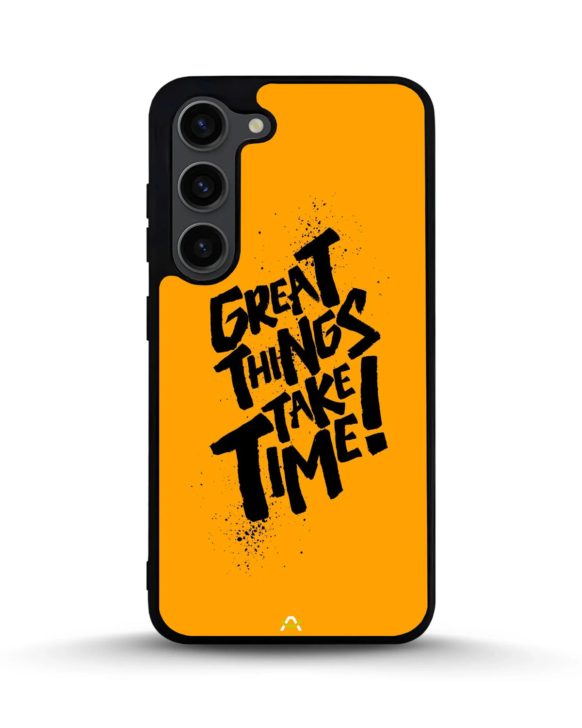 Great Things Take Time Phone Case - Bold Orange Typography for iPhone, Samsung, Pixel, OnePlus & Vivo