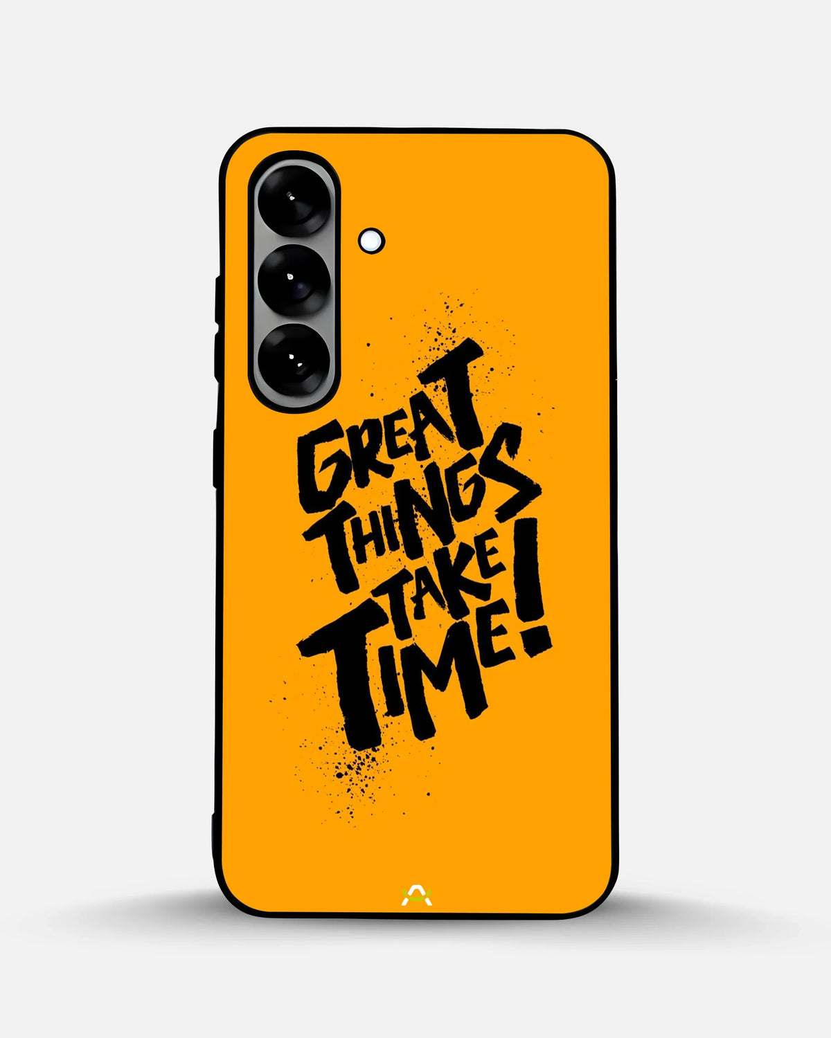 Great Things Take Time Phone Case - Bold Orange Typography for iPhone, Samsung, Pixel, OnePlus & Vivo