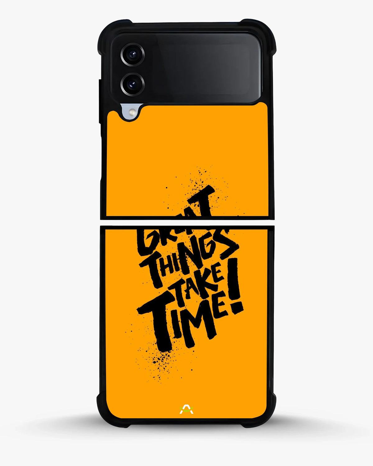 Great Things Take Time Phone Case - Bold Orange Typography for iPhone, Samsung, Pixel, OnePlus & Vivo