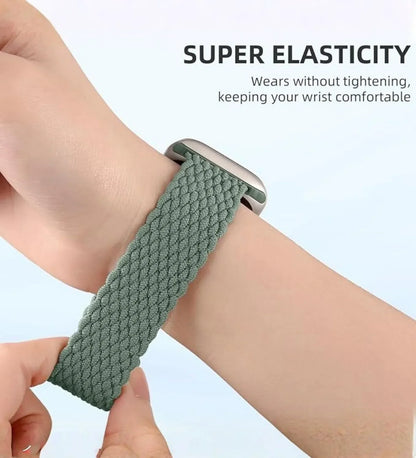Magnetic Buckle Braided Loop Band for Apple Watch - Green Nylon Strap
