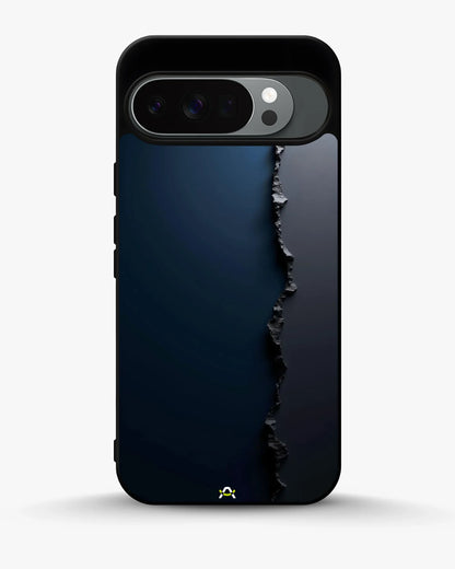 Jagged Line Phone Case - Navy & Charcoal Abstract Print for iPhone, Samsung, Pixel, OnePlus & Vivo