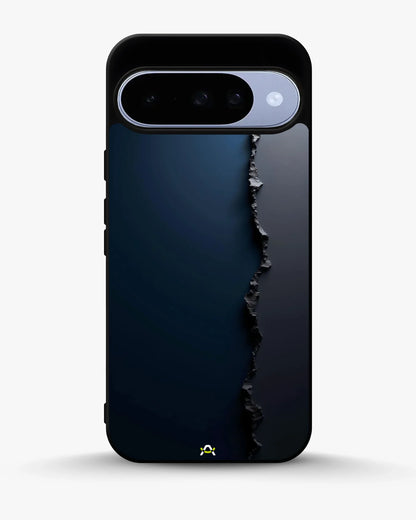 Jagged Line Phone Case - Navy & Charcoal Abstract Print for iPhone, Samsung, Pixel, OnePlus & Vivo