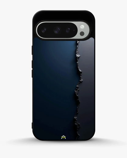 Jagged Line Phone Case - Navy & Charcoal Abstract Print for iPhone, Samsung, Pixel, OnePlus & Vivo