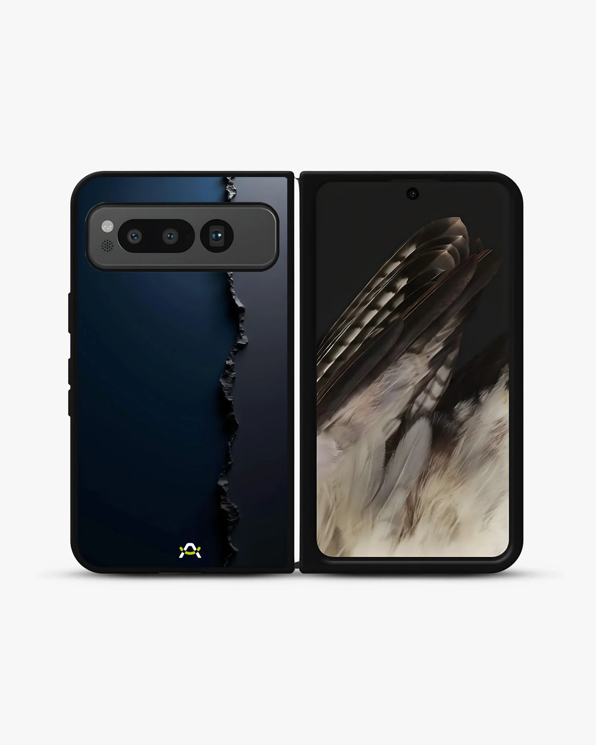 Jagged Line Phone Case - Navy & Charcoal Abstract Print for iPhone, Samsung, Pixel, OnePlus & Vivo