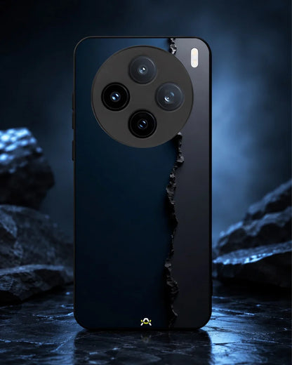 Jagged Line Phone Case - Navy & Charcoal Abstract Print for iPhone, Samsung, Pixel, OnePlus & Vivo