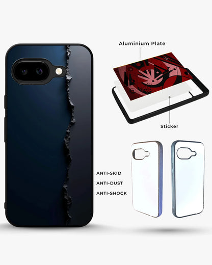 Jagged Line Phone Case - Navy & Charcoal Abstract Print for iPhone, Samsung, Pixel, OnePlus & Vivo