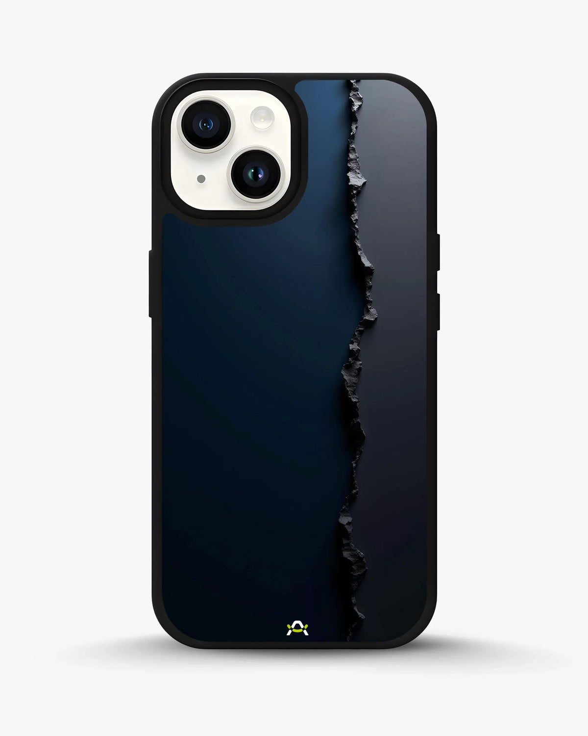 Jagged Line Phone Case - Navy & Charcoal Abstract Print for iPhone, Samsung, Pixel, OnePlus & Vivo