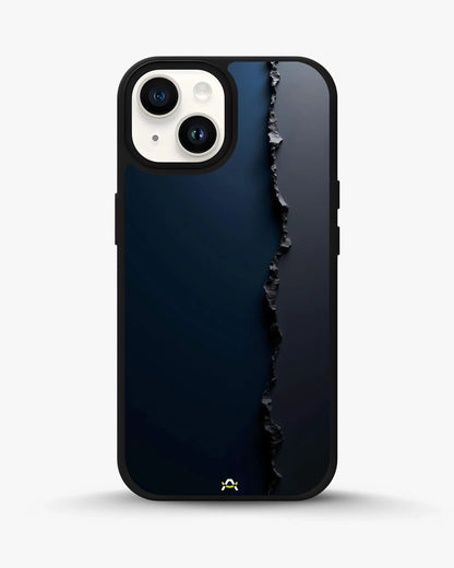 Jagged Line Phone Case - Navy & Charcoal Abstract Print for iPhone, Samsung, Pixel, OnePlus & Vivo
