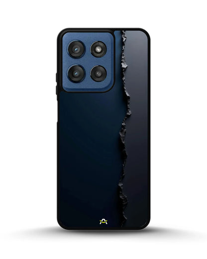 Jagged Line Phone Case - Navy & Charcoal Abstract Print for iPhone, Samsung, Pixel, OnePlus & Vivo