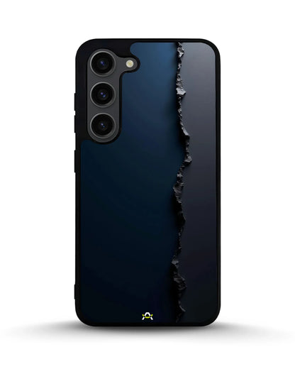 Jagged Line Phone Case - Navy & Charcoal Abstract Print for iPhone, Samsung, Pixel, OnePlus & Vivo