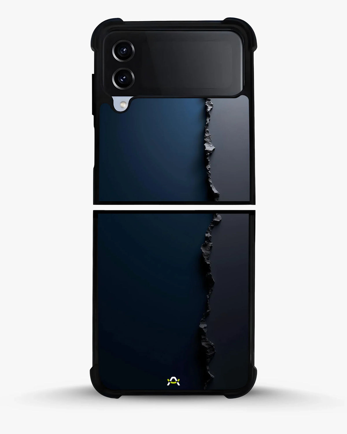 Jagged Line Phone Case - Navy & Charcoal Abstract Print for iPhone, Samsung, Pixel, OnePlus & Vivo