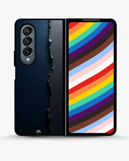 Jagged Line Phone Case - Navy & Charcoal Abstract Print for iPhone, Samsung, Pixel, OnePlus & Vivo