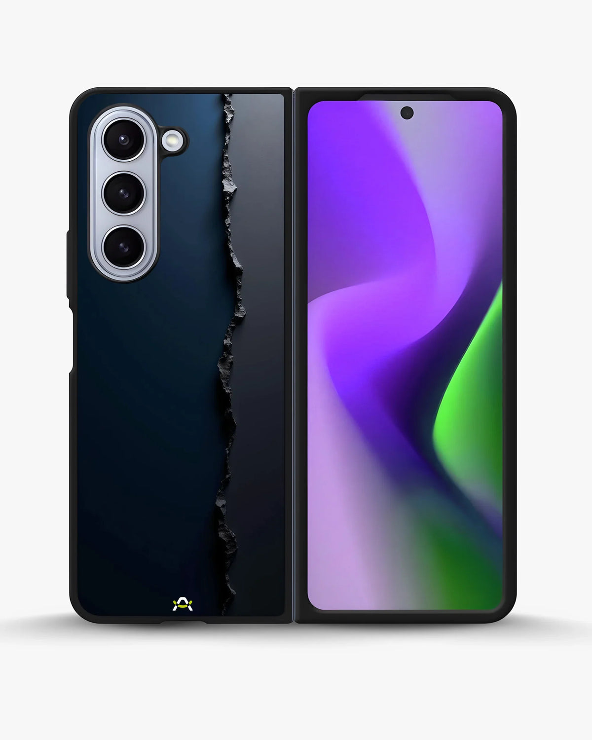 Jagged Line Phone Case - Navy & Charcoal Abstract Print for iPhone, Samsung, Pixel, OnePlus & Vivo
