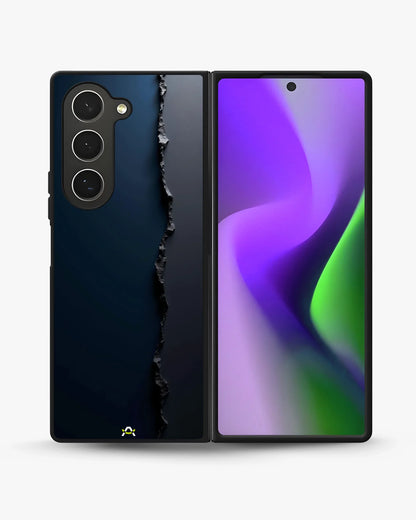 Jagged Line Phone Case - Navy & Charcoal Abstract Print for iPhone, Samsung, Pixel, OnePlus & Vivo