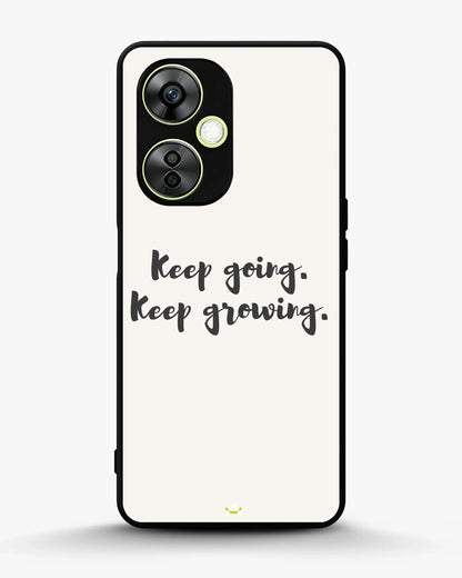 Keep Going Keep Growing Phone Case - Minimal Script Print for iPhone, Samsung, Pixel, OnePlus & Vivo