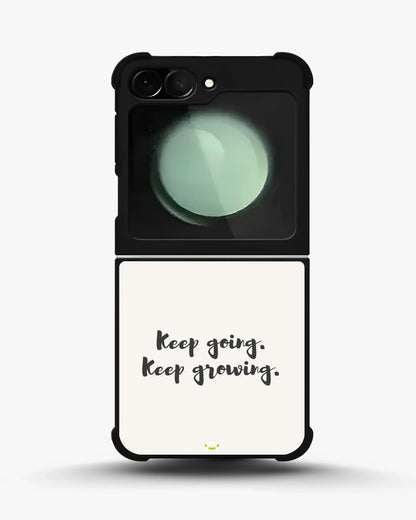 Keep Going Keep Growing Phone Case - Minimal Script Print for iPhone, Samsung, Pixel, OnePlus & Vivo