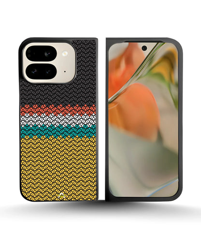 Striped Knit Pattern Phone Case - Multicolor Textile Print for iPhone, Samsung, Pixel, OnePlus & Vivo